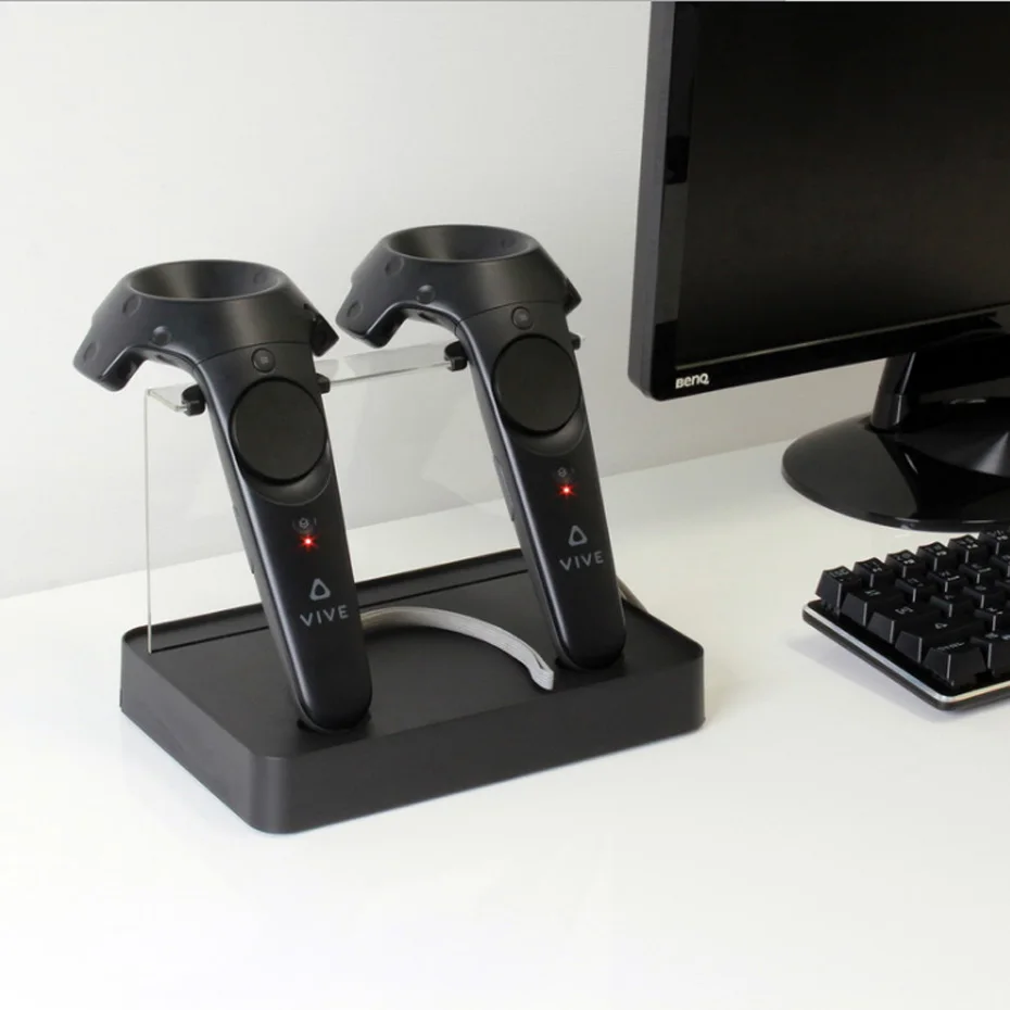 

Gamepad Charger For HTC VIVE Controller Gamepad Double Charging Station Stent Seat Magnetic Suction Head Charger