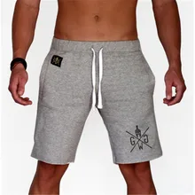 GYKZ модные Для мужчин спортивные вытаскивание шорты брюки хлопок Бодибилдинг штаны Фитнес короткие Jogger Повседневное тренажерные залы Для мужчин шорты