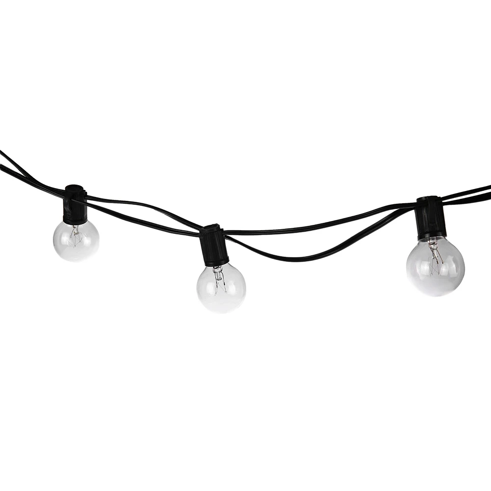 25Ft G40 Globe String Lights with 25 Clear Bulbs for Outdoor Light Decoration for Restaurant Garden Patio Party Wedding EU/US 25Ft G40 Globe String Lights with 25 Clear Bulbs for Outdoor Light Decoration for Restaurant Garden Patio Party Wedding EU/US