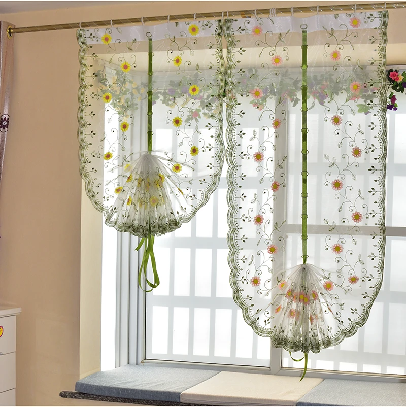Органза вышивка узор воздушный шар в виде цветка занавески тюлевые занавески, занавески для кухни спальни гостиной декоративные окна