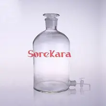 2500 мл стеклянная бутылка-аспиратор с заземленной пробкой и стоппеткой для сервировки вина или воды для использования в лаборатории