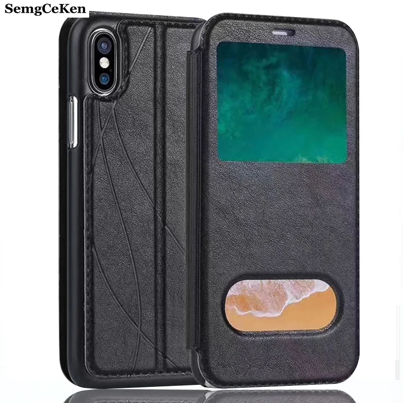 SemgCeKen Luxury Flip PU Leather Case For iPhone x iPhonex Original