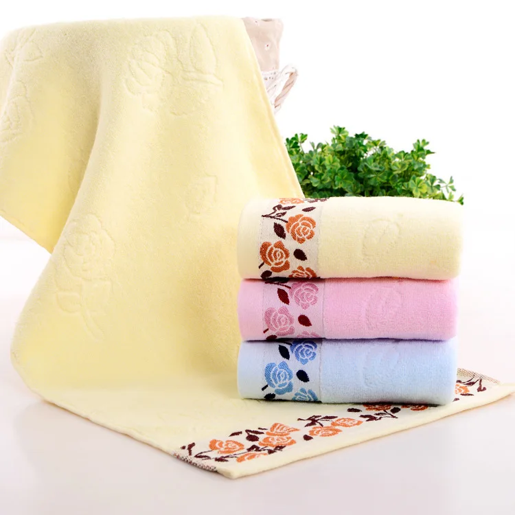 Face Towel Cotton Flower Printed 3PCS*LOT Bathroom Hand Towels Embroidery Terry cotton towel cotton face towels