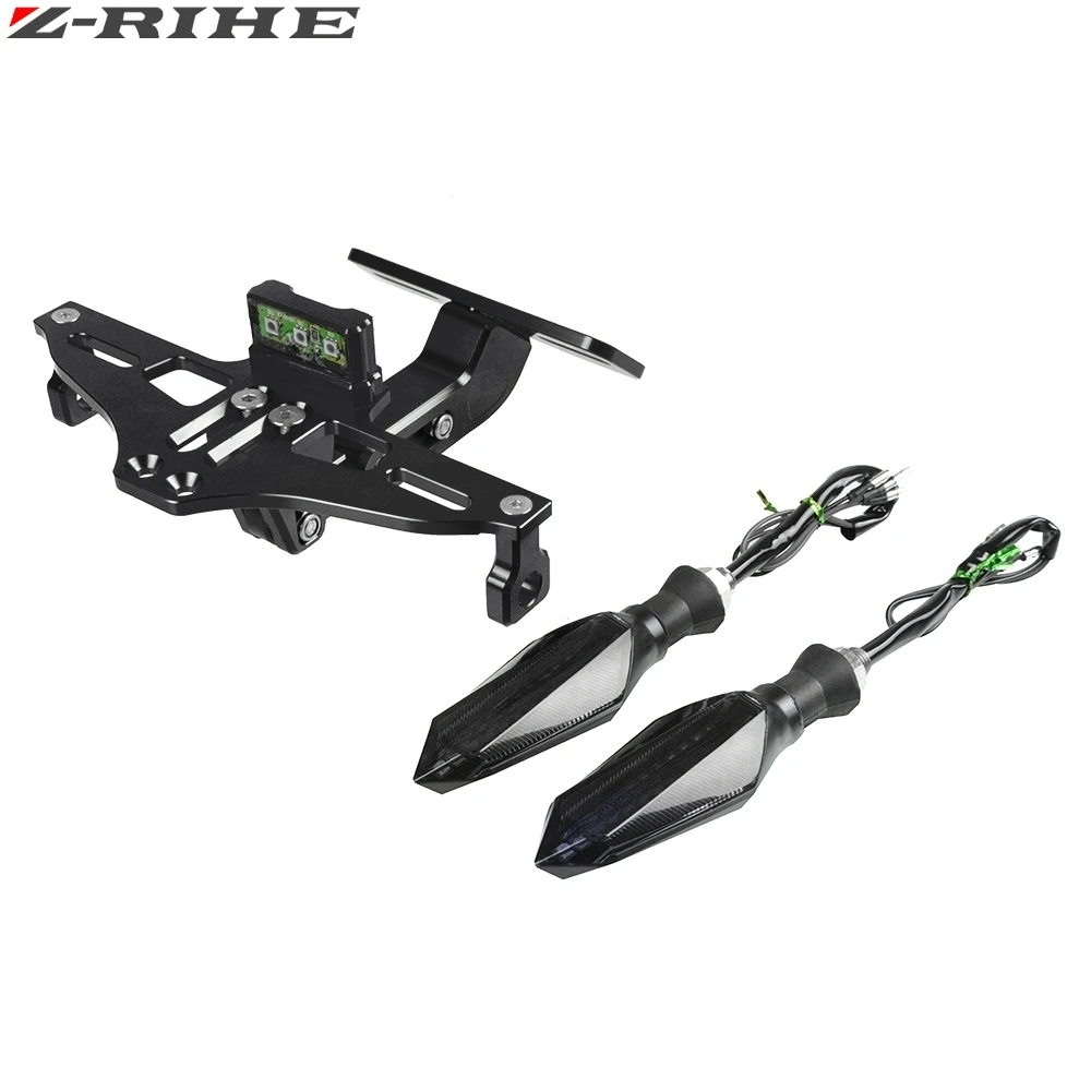 Кронштейн для номерного знака мотоцикла Kawasaki ER6N ER6F с индикатором со светодиодной