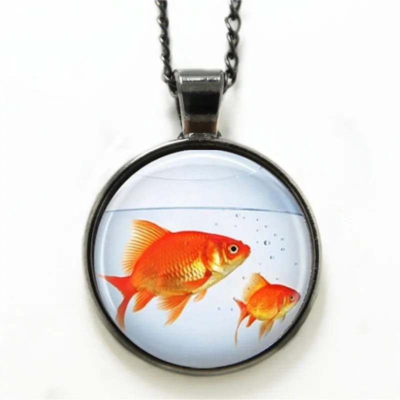 10PCS Fish necklace, Goldfish Bowl Fish Bowl Art Nature Art necklace