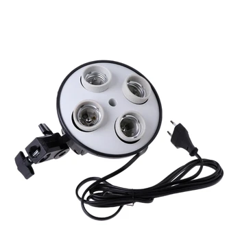 

4 in 1 E27 Built-in Control Ceramic Bulb Holder Base Socket Adapter For Softbox