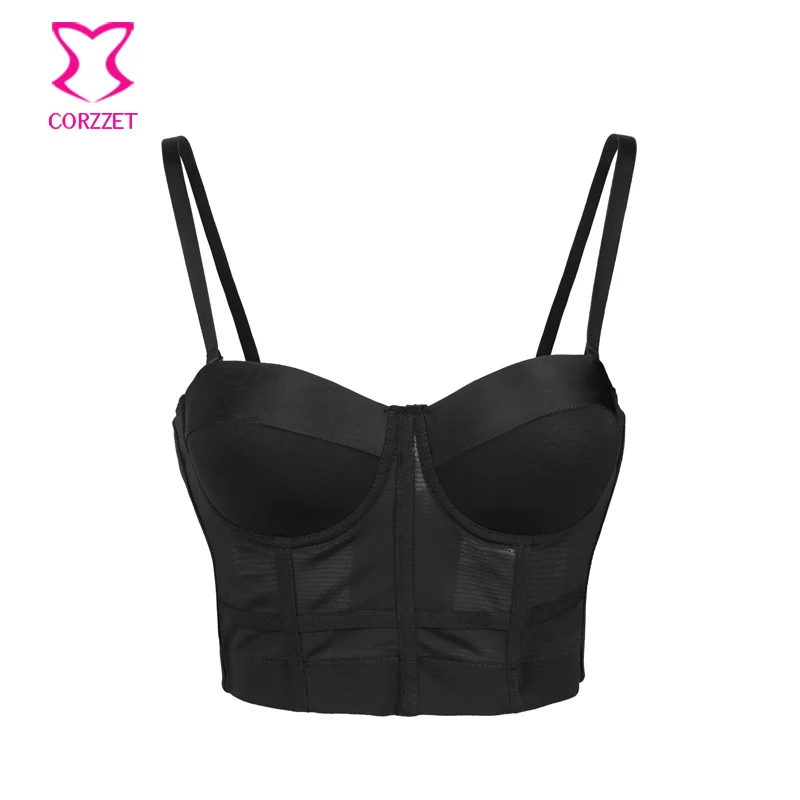 

Black Solid Soft Cotton Brassiere Femme Super Push Up Bralette Sexy Bustier Crop Top Women Bra Gothic Underwear Brasier Mujer