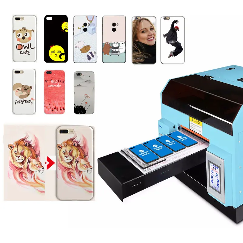 

SS-890U Newest touch screen printing UV printer high density printing easy operating phone case leather pattern DIY printer