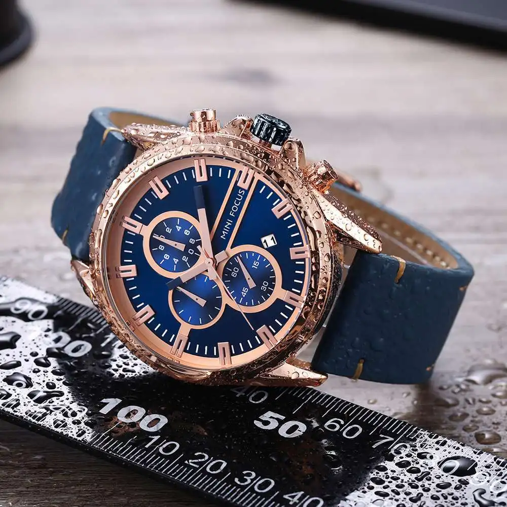 

Fashion Chronograph Sport Mens Watches MINI FOCUS Top Brand Luxury Quartz Watch Reloj Hombre 2018 Male Clock relogio Masculino