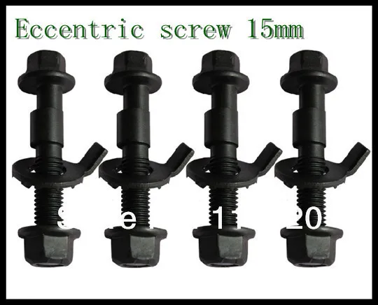 

4pcs/set Free shipping 12.9 level Eccentric screw bolt 15mm wheel alignment screws 12.9 level single gasket wheel adjustable