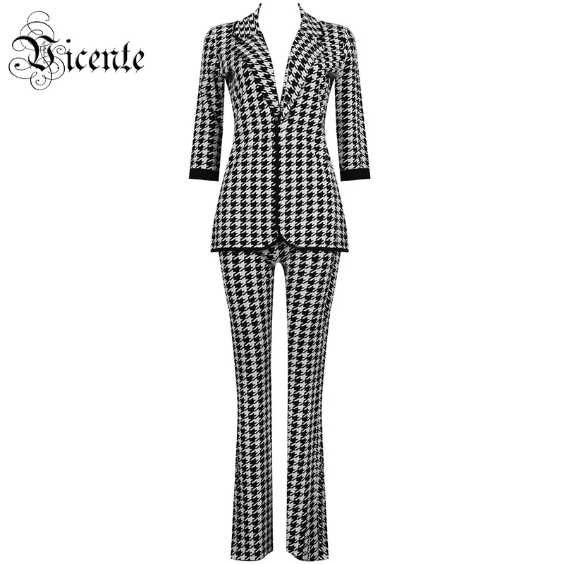 Celebrity Trois 2019 Quarts Multi Nouveau Haut Bandeau La Party Vicente Manches Mode Jacquard Deux Mis Pièces Poule À Pantalon Costume 6PwSvdq