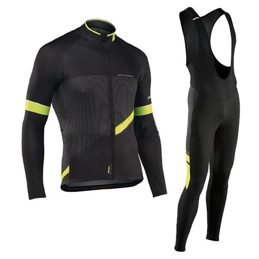 

NW Spring/Autumn Men`s Long Sleeves Pro Team Cycling Jersey Set Breathable MTB Sportswear Bicycle Clothing Ropa Maillot Ciclismo