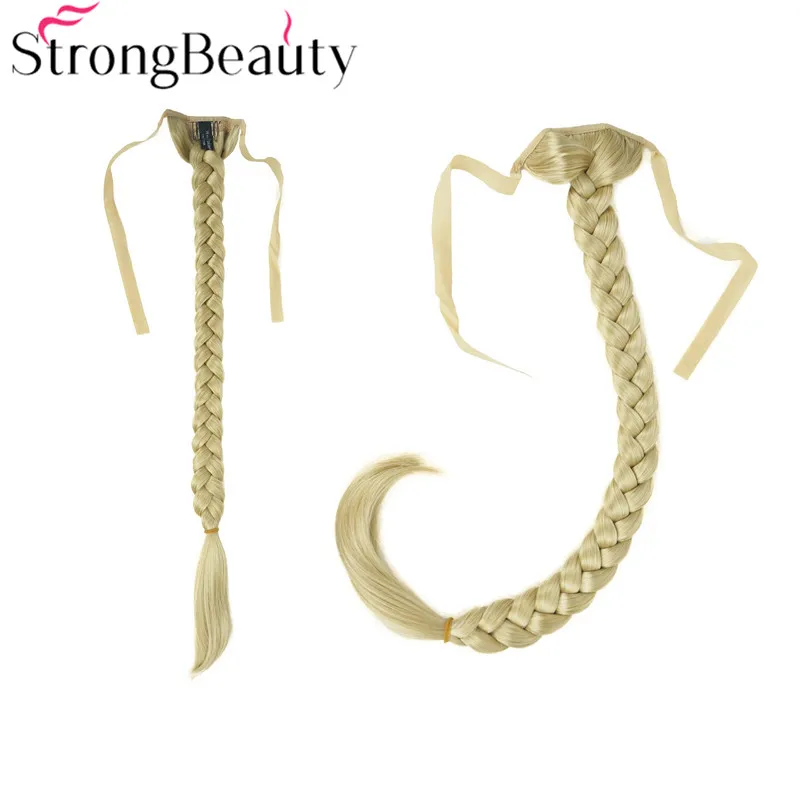 StrongBeauty, длинный рыбий хвост, коса, конский хвост, наращивание, Синтетическая лента, шиньон, 16 цветов