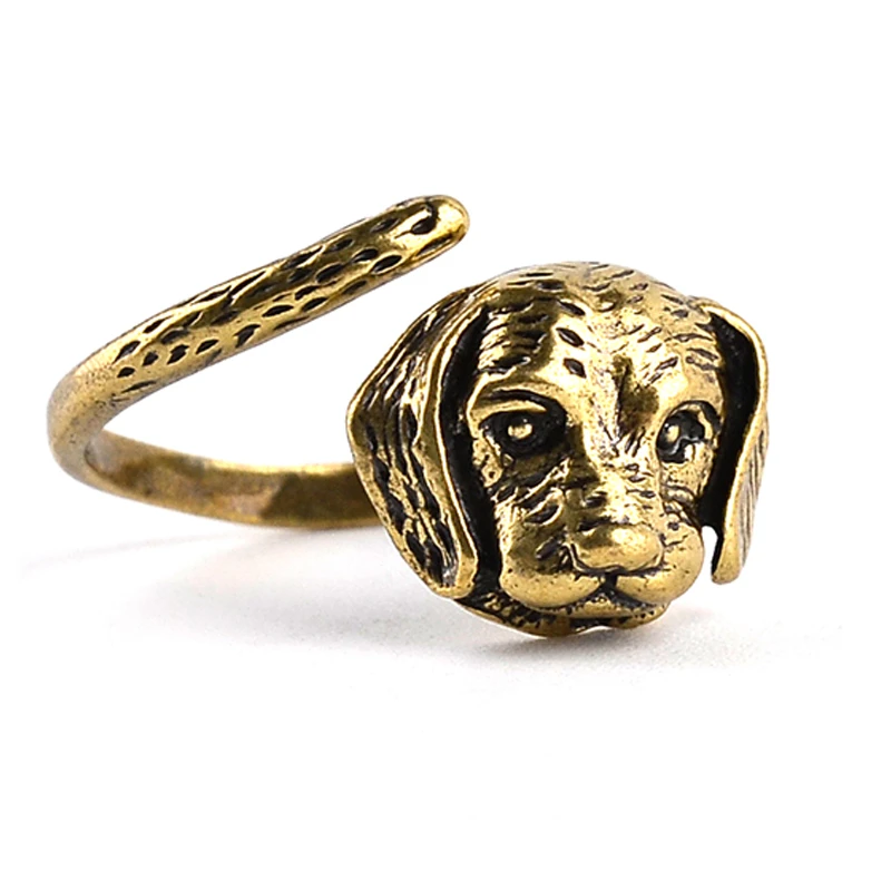 調節可能な犬リング男性と女性のラブラドール犬ヘッドパーティージュエリーユニセックスフリーサイズ動物リング高品質 Dog Soap Ring Naveldog Key Ring Aliexpress