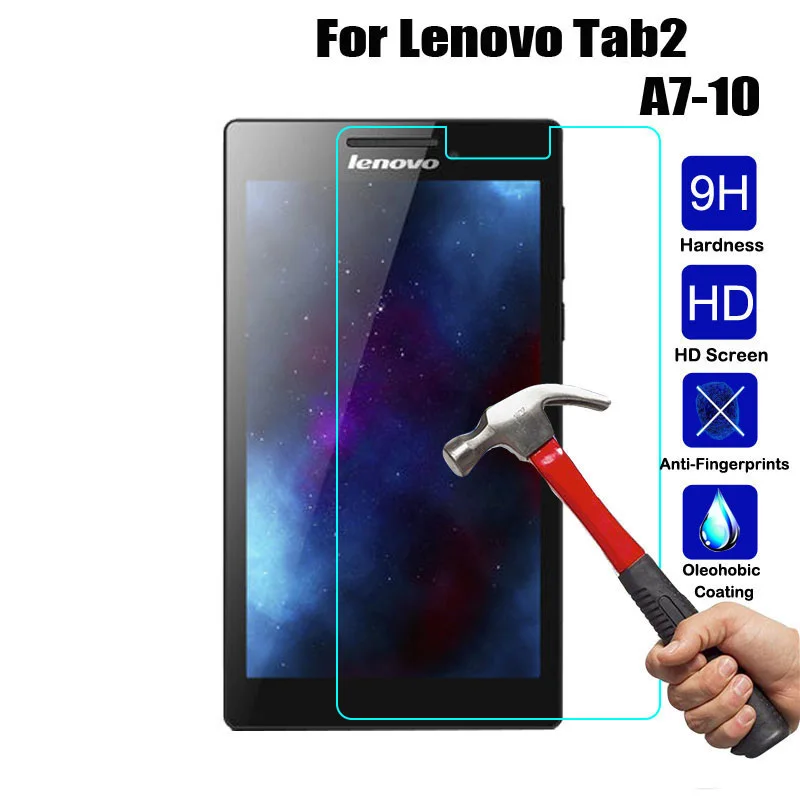 

Tempered Glass For Lenovo Tab 2 A7-10 A7-10F A7-20 A7-20F A7-30 A7-30HC A7-30DC Tab2 A7 20 30 Screen Protector Tablet Film Glass