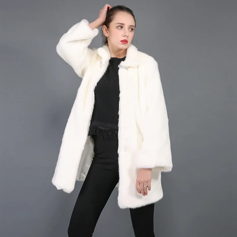 Winter Plush Coat Girl Women Long Warm Coats Artificial Fur Open Stitch Casual Street Wear Female Women 2019 Autumn Coat New