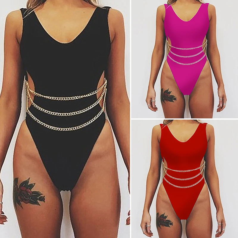Bikinx купальный костюм с высоким вырезом Женский монокини сексуальные стринги