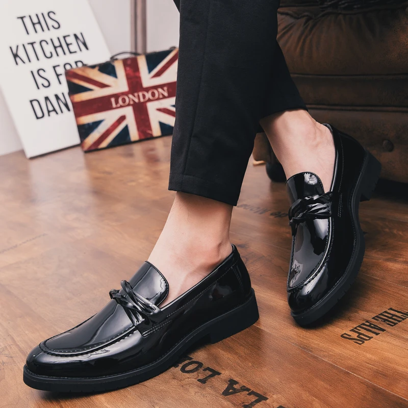 men designer formal leather shoes slip on unique dress male footwear wedding italian luxury brand elegant oxford shoes for men (9)