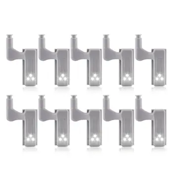 

Hot sale 10Pcs Cabinet Cupboard Wardrobe LED Hinge Light Smart Sensor Lamp