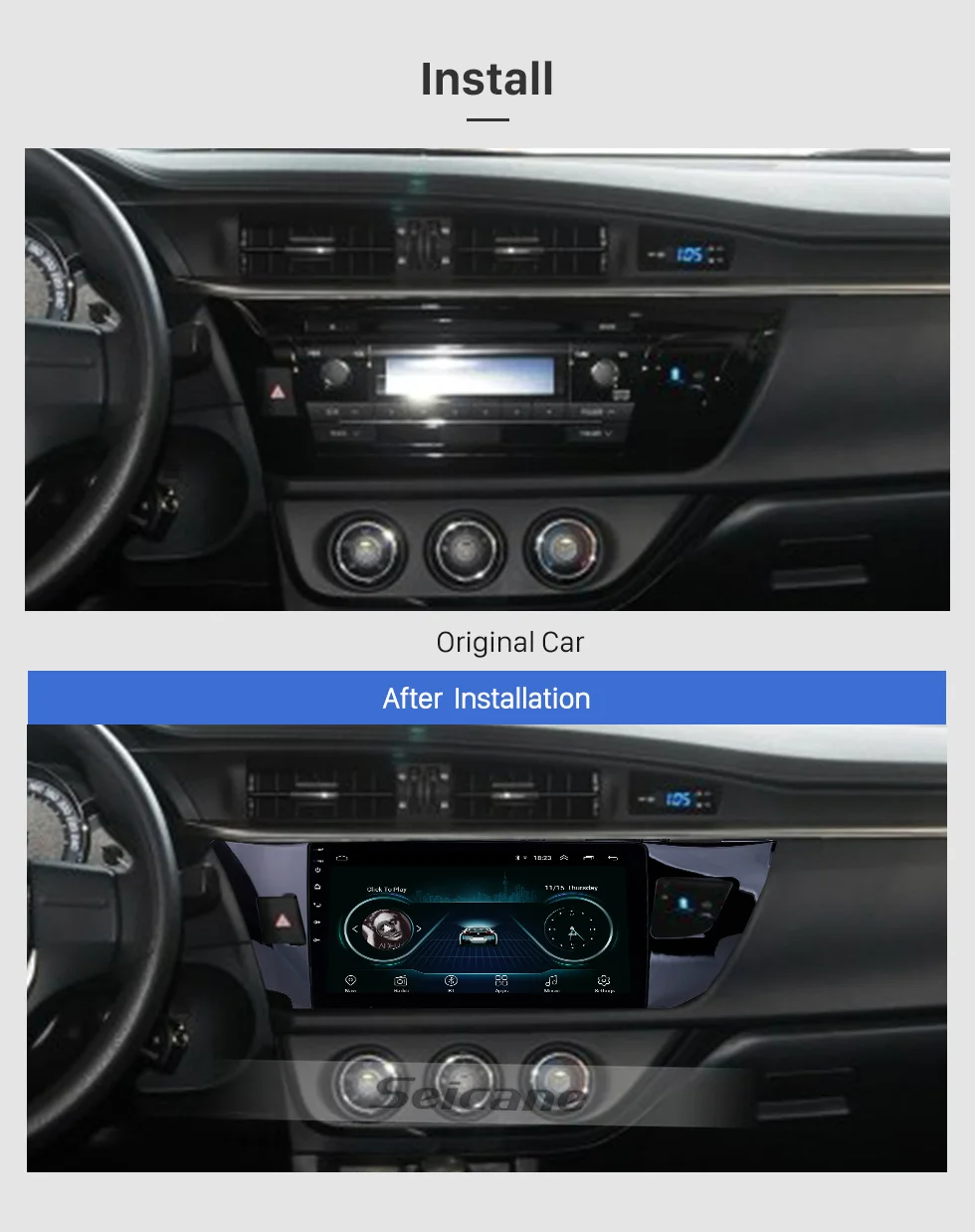 Seicane 10," Android 8,1 для Toyota Lewin 2013 автомобильное головное устройство проигрывателя gps 2Din Радио Аудио Поддержка TPMS DVR OBDII 3g