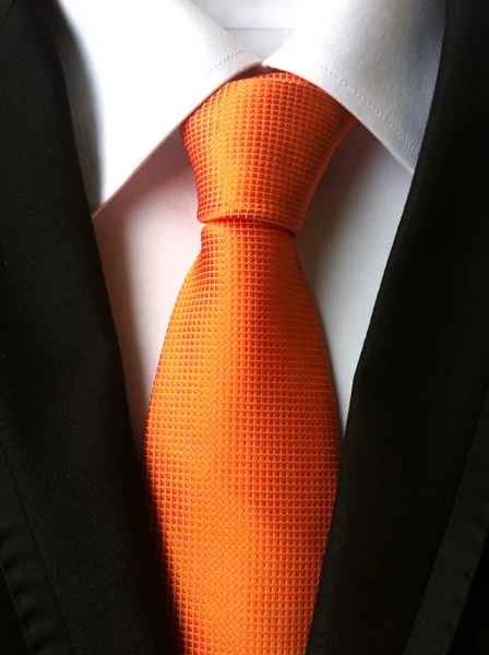 

NEW Mens Formal necktie jacquard woven tie orange gravata