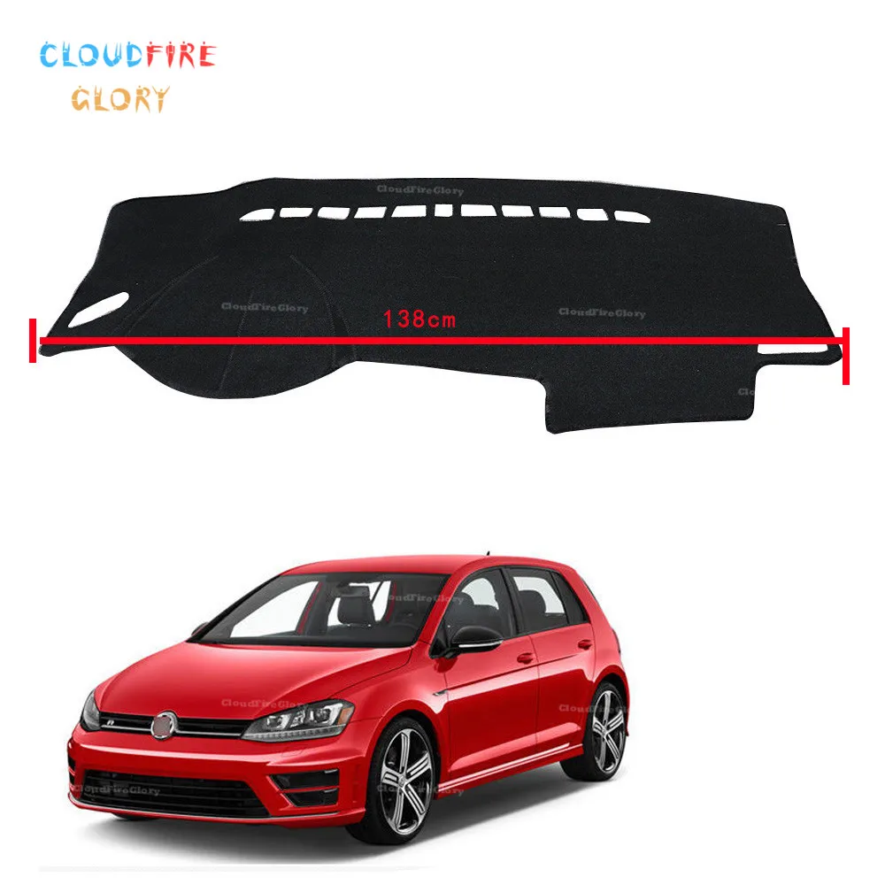 

CloudFireGlory Dashboard Cover Dashmat Dash Mat Pad Sun Shade Dash Board Cover Carpet Protective Mat For VW Golf 7 MK7 2013-2017