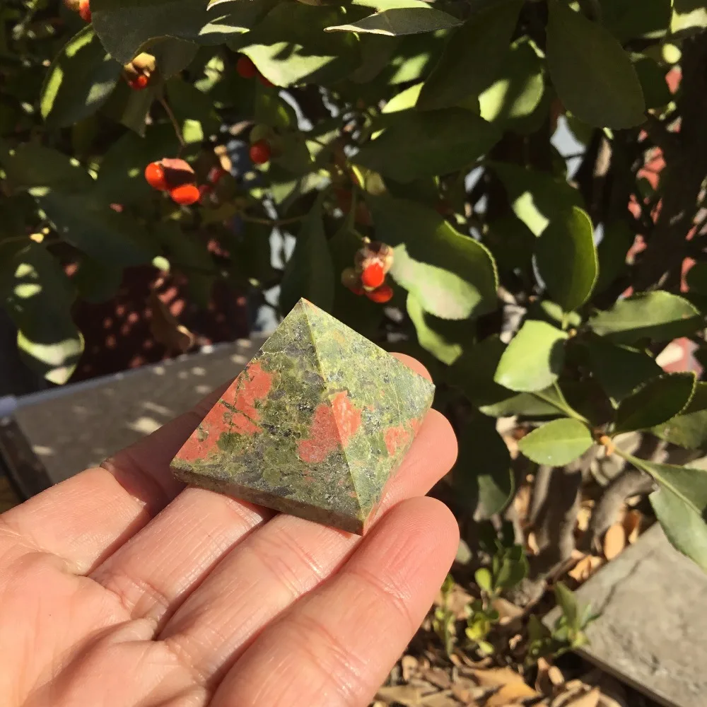 Оптовая продажа натуральный камень унакит Rock crystal исцеляющая Пирамида|Камни| |