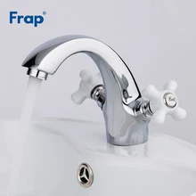 Frap хромированный Одноцветный латунный с двойной ручкой, античный смеситель с краном, смеситель для кухни и ванной комнаты, античный смеситель robinet F1018