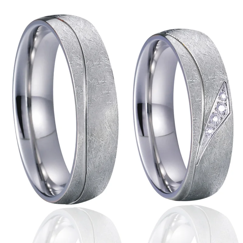 men's wedding band couple rings set anillos anel bague titanium bridal jewelry love women's promise engagement ring