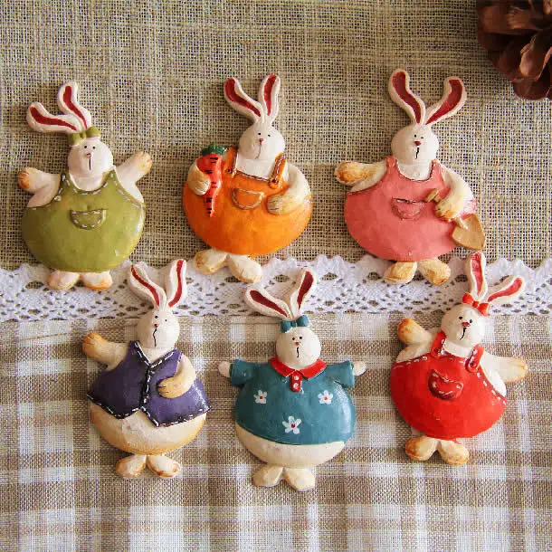 6 штук zakka креативное домашнее украшение для продуктов полимерный кролик