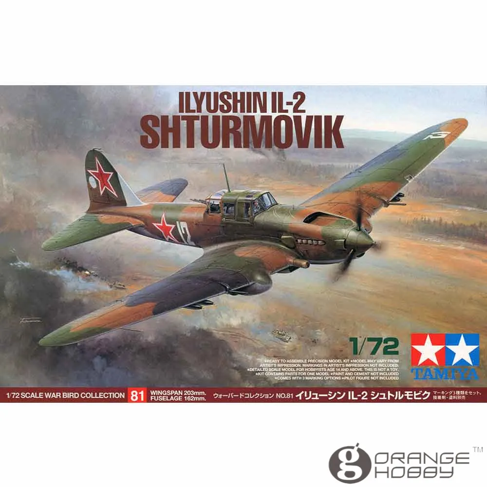 Ohs Tamiya 60781 1/72 Ilyushin Il2 Shturmovik Assembly Airforce Model