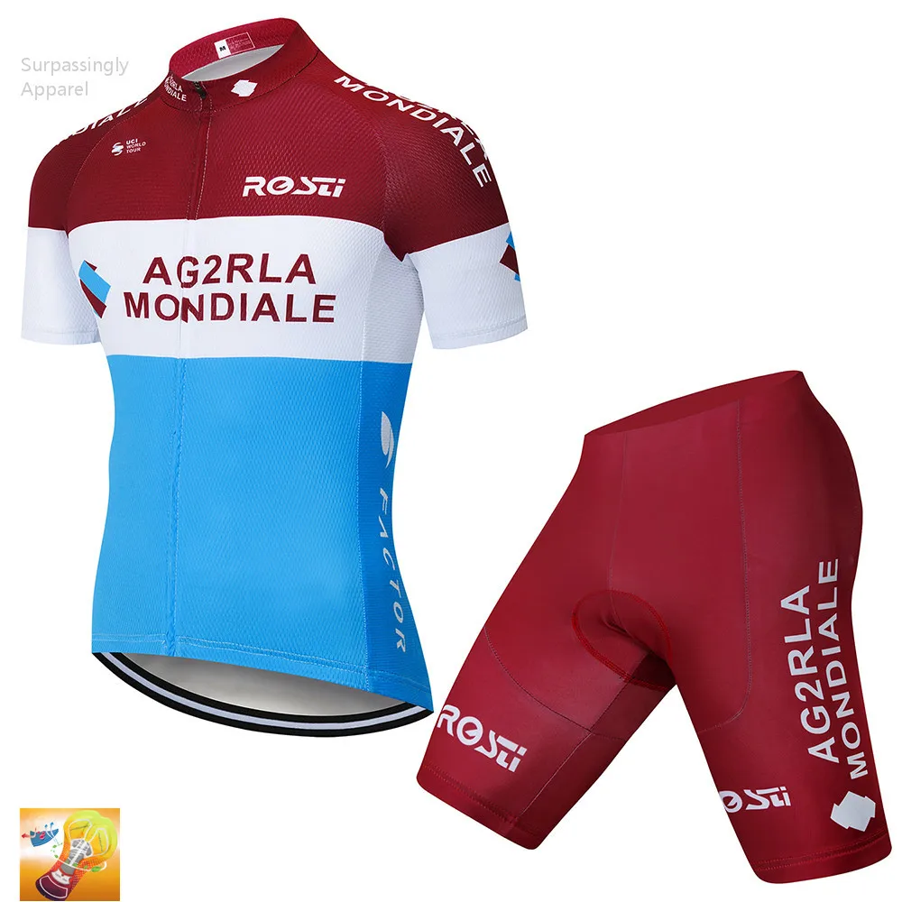 

Blue AG2R Cycling Jerseys Sets 16D 2019 Pro UCI Team Tour Team Cycling Clothing Mtb Bike Outdoor Sportswear Roupas de Ciclismo