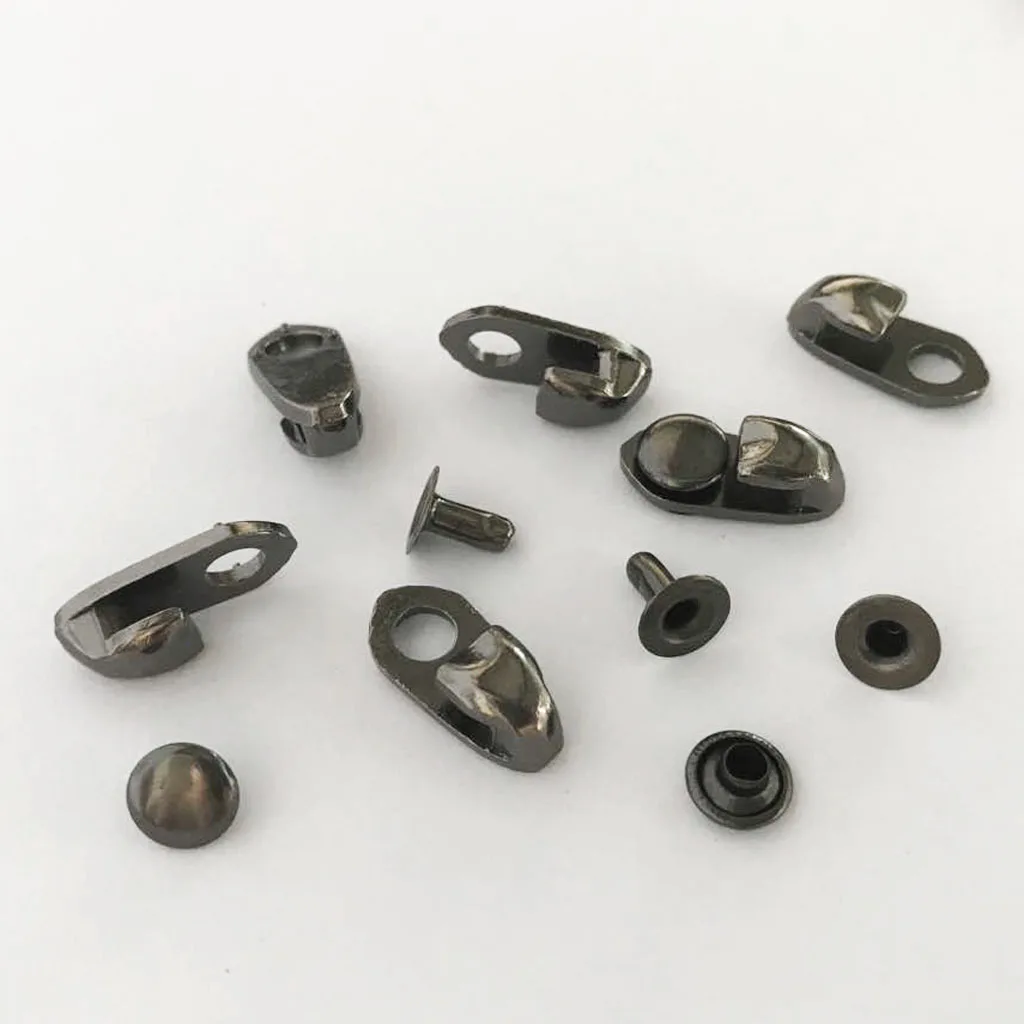 40 Sets Black Alloy Boot Lace Hooks Lace Fittings with Rivets - Repair/camp/hike/climb Supplies 2 Fashion Styles