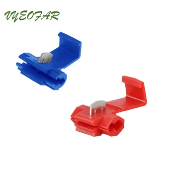 

20pcs Electrical Spade Terminals Crimp Terminal Wire Connector 14-22AWG 0.5-2.5mm Scotch Lock Quick Splice Wire Connector