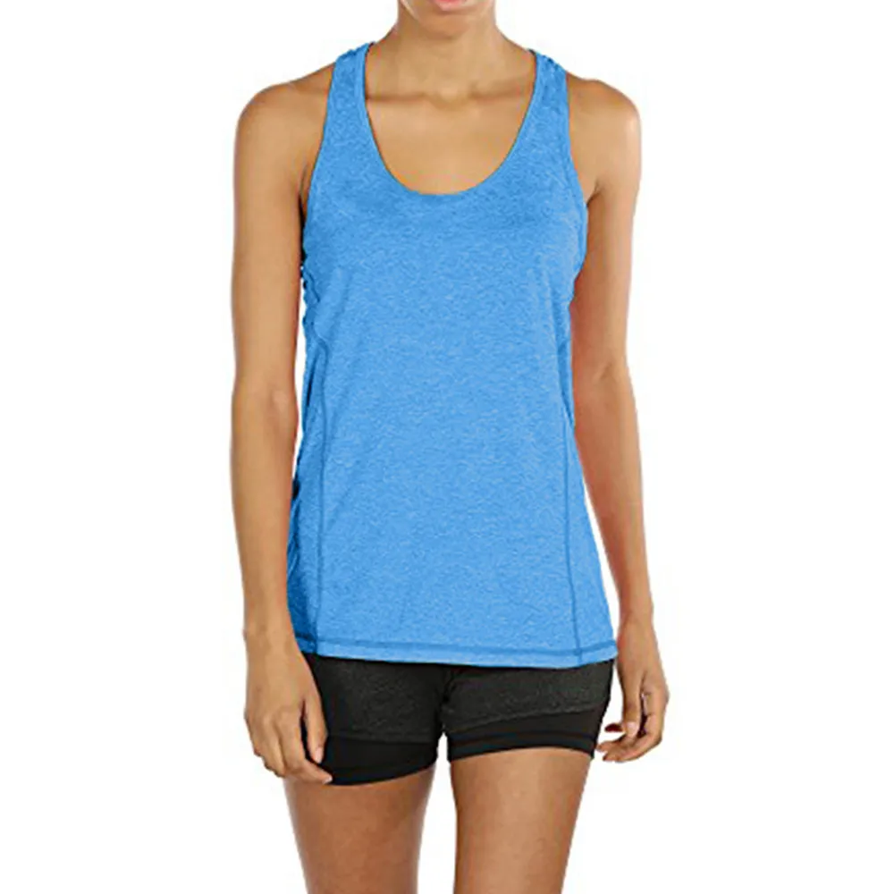 

Women's Cross Back Shirt Sleeveless Racerback Workout Active Tank Top Quick Drying Fitness Running Tank Top Gym shirt