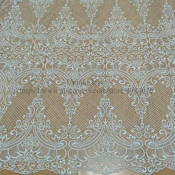 

2019 Fashionable bridal dress fabric 130cm width guipure lace selling by yard