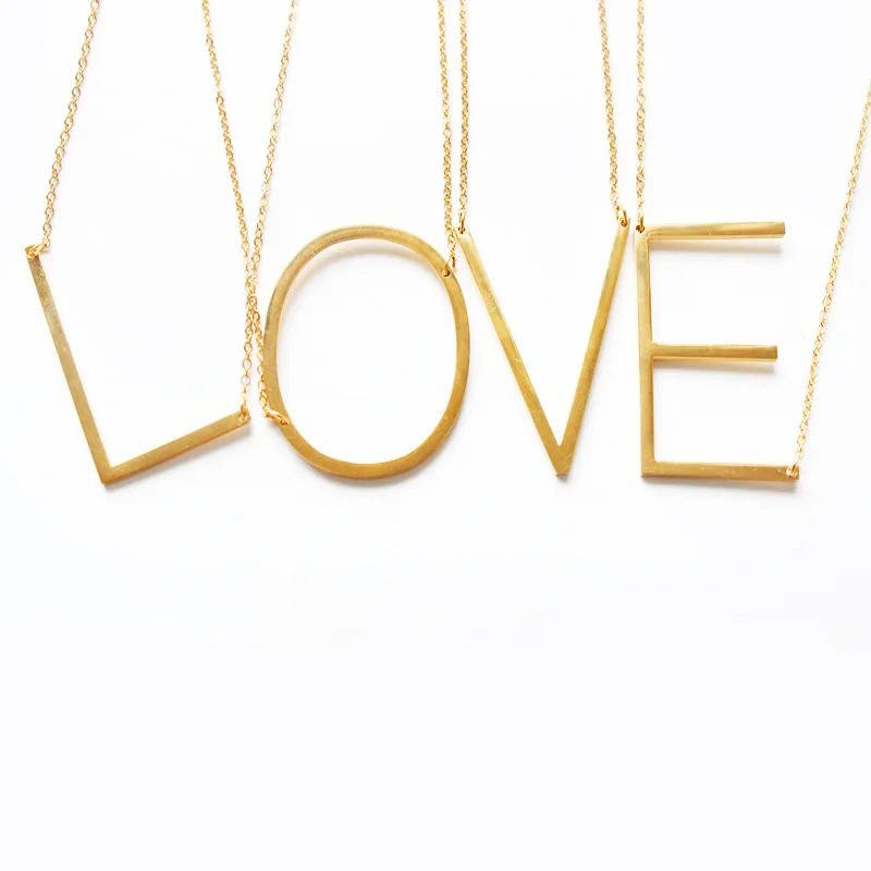 Цепочка с подвеской в виде букв 26 из нержавеющей стали|pendant necklace|women jewelryfast shipping |