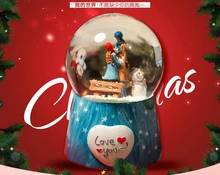 Free Shipping Creative music box crystal ball snowflake
