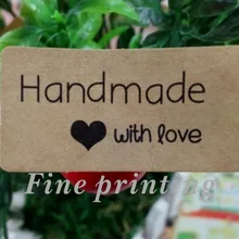 Ручной работы С ЛЮБОВЬЮ Скрапбукинг Крафт Бумажные Этикетки Конверты Наклейки и Подарочная Упаковка Уплотнения Уплотнения Наклейки 1 Лот = 200 Шт