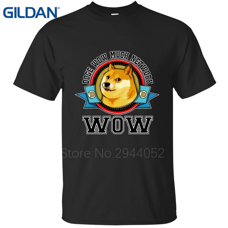 Футболки мужские большие размеры: S-Xxl Doge Meme Wow So Nice футболка 2017 Горячая распродажа