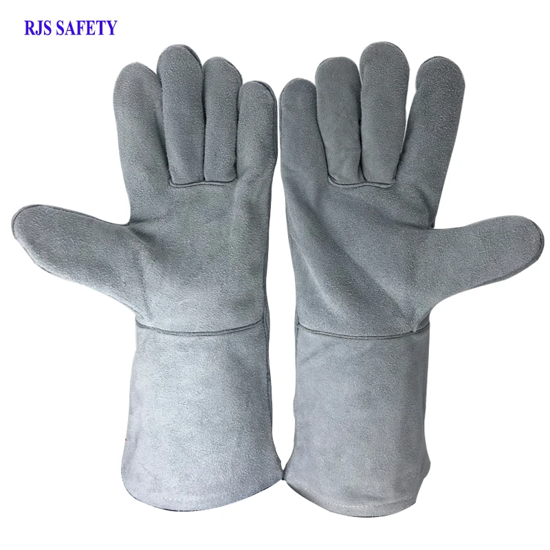 RJS SAFETY 9 PAIRS Men's NEW Heavy Duty Welding Gloves Leather Cowhide