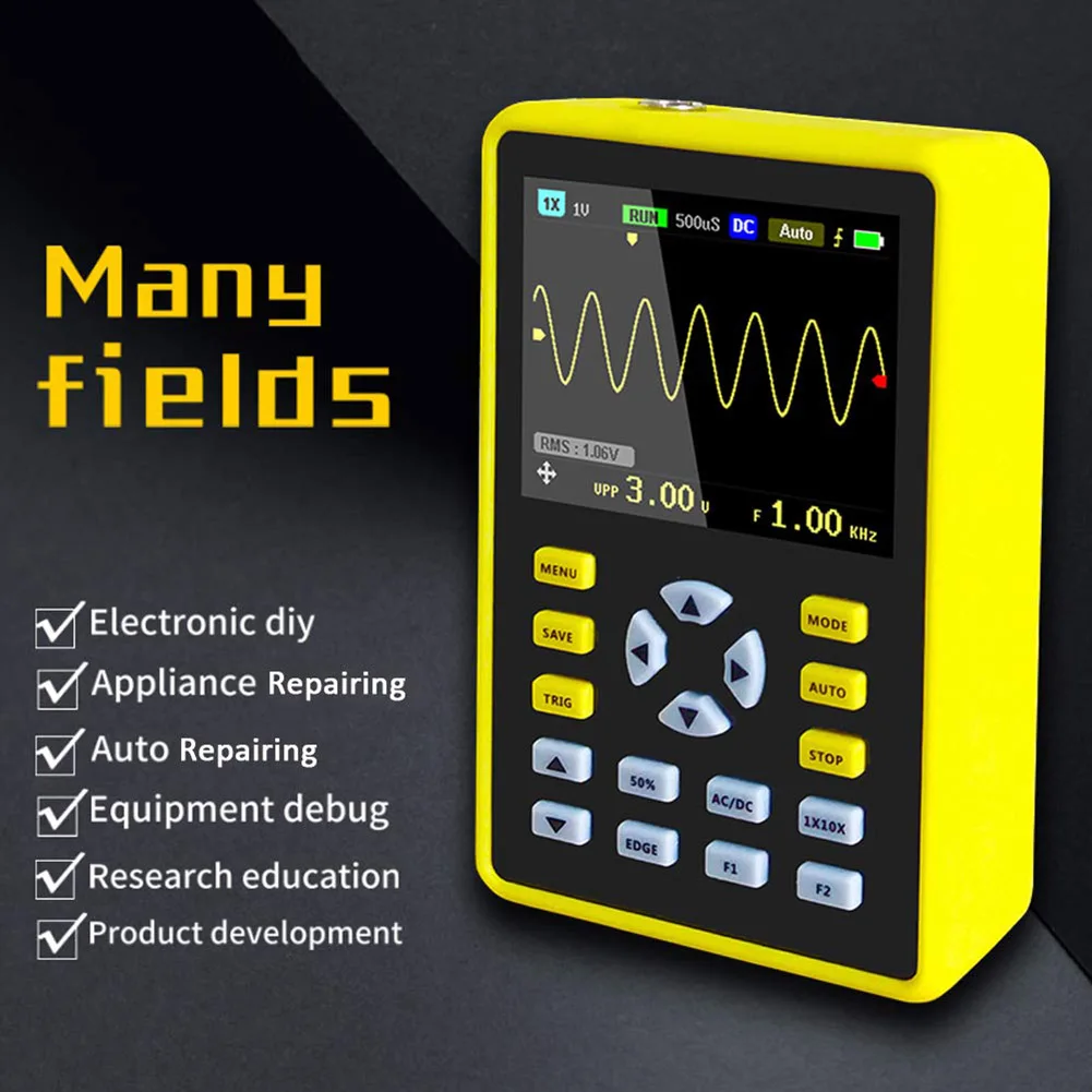 

Digital Mini Oscilloscope 2.4 Inch 500 MS/s IPS LCD Display Screen Portable Handheld Dropshipping
