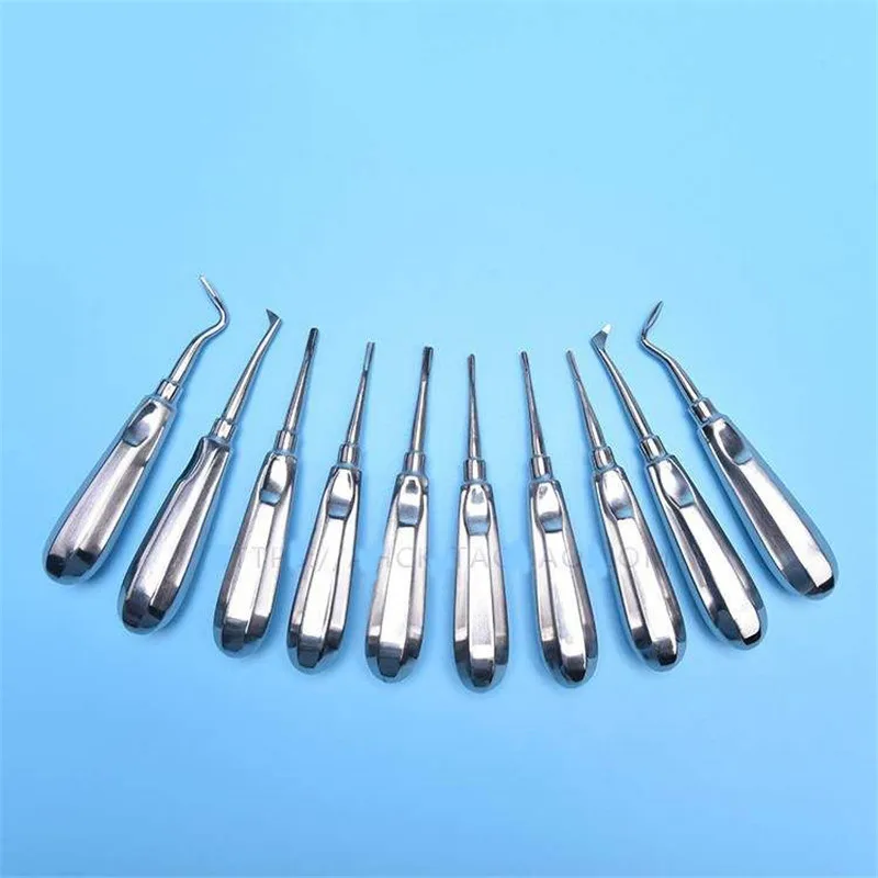 ステンレス鋼の抜歯鉗子,歯科用エレベーター,湾曲したルート