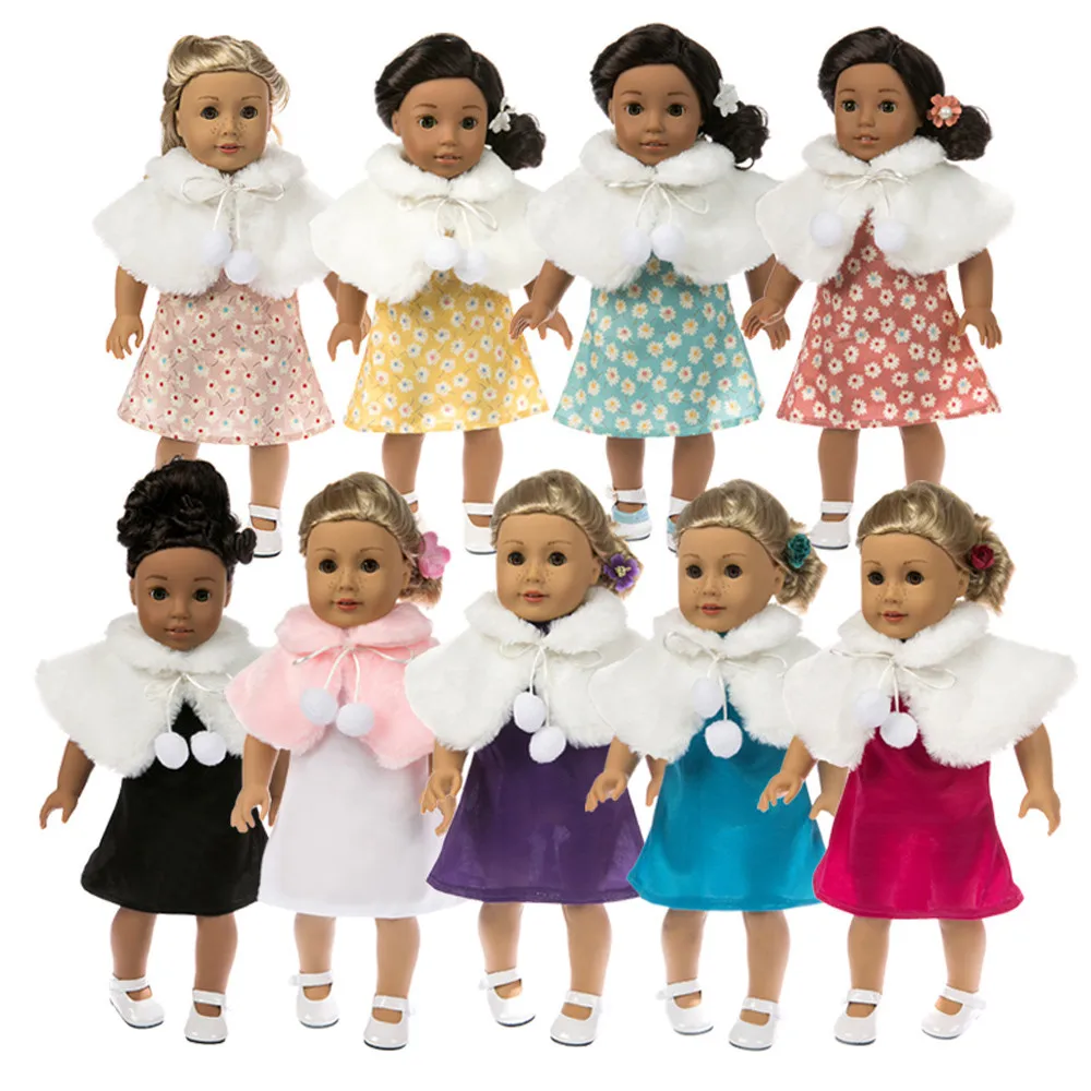 Girl Doll Shawl Clothes For 18 Inch Girl Doll Accessory Shawl Cloth Toy