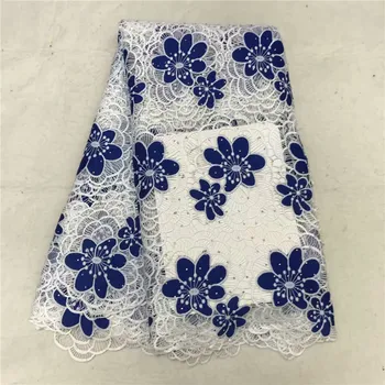 

New Design High Quality Guipure Lace Fabric 2018 African Water Soluble Lace Fabric With Stones For Wedding dress 2l3065-674