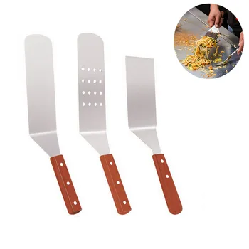 

3pcs Barbecue Set For Teppanyaki Spatulas Barbecue Scrapper Grill Accessories For Grilling BBQ Griddle Tools Cooking Spatula Kit