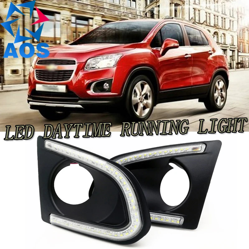 

2PCs/set Auto LED DRL Daylight lamp Car Daytime Running lights set For Chevrolet TRAX 2013 2014 2015