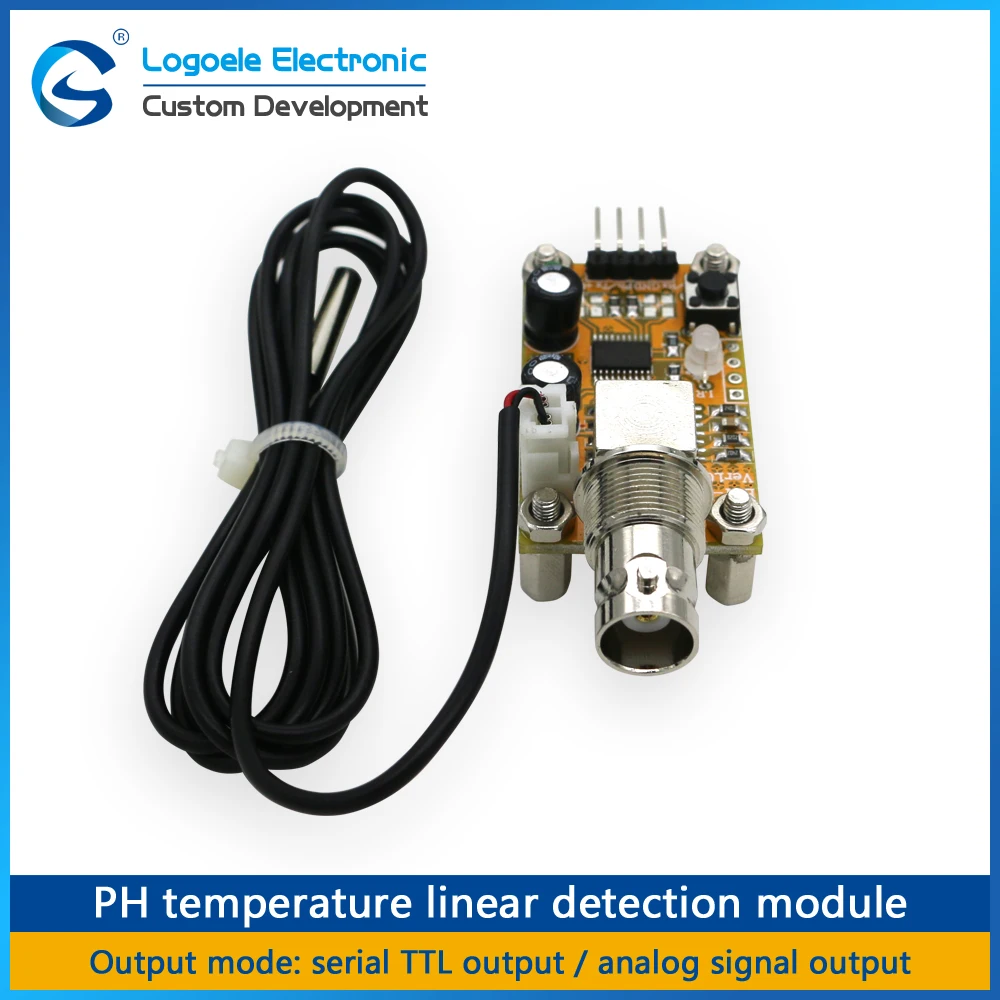 LOGOELE PH Value Temperature Detection Sensor Module,0 5V /0.4 2V /1 3V