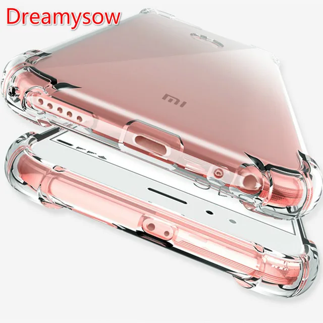 Silicone Shockproof Clear Soft Case for Xiaomi 8 8SE 8Lite 5X Mix 2 Anti-Knock Cases for xiaomi redmi 6 5 plus Note 4x 4A 4X