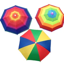 Складные головные уборы с защитой от ультрафиолета, детский головной зонт, зонт от солнца, Пляжный головной убор для кемпинга, зонт-шляпа